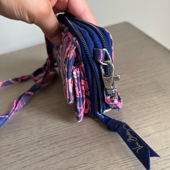 Vera Bradley All in One Crossbody wallet pink and purple - Picture 2 of 8